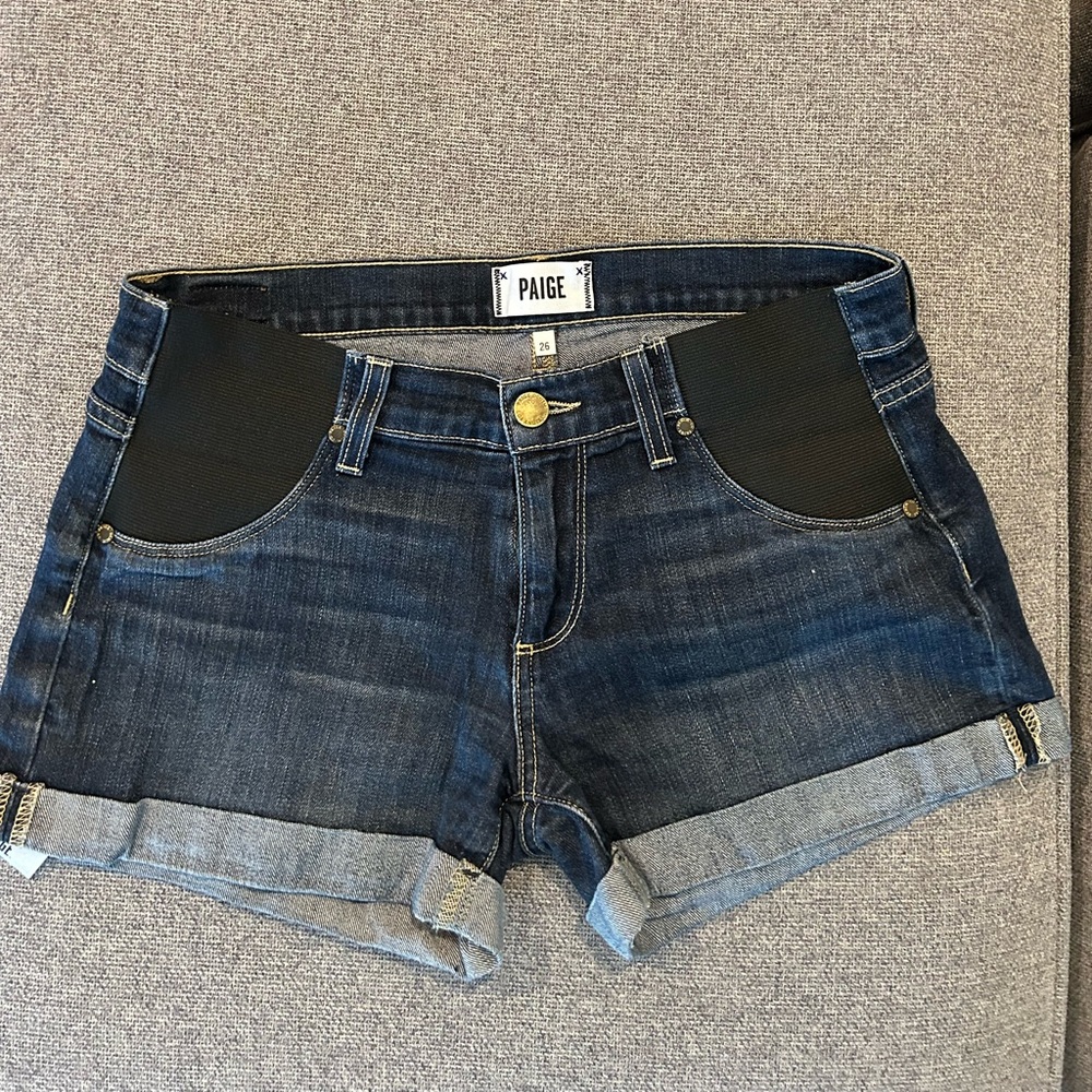 PAIGE Denim Maternity Shorts sz 26M
